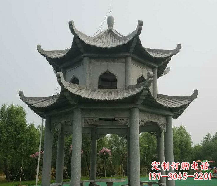 开封精美大理石凉亭石雕