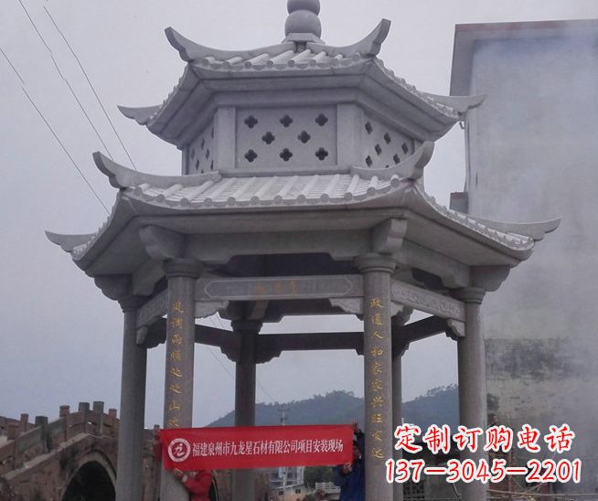 开封大理石双层石雕凉亭——独特的艺术结晶