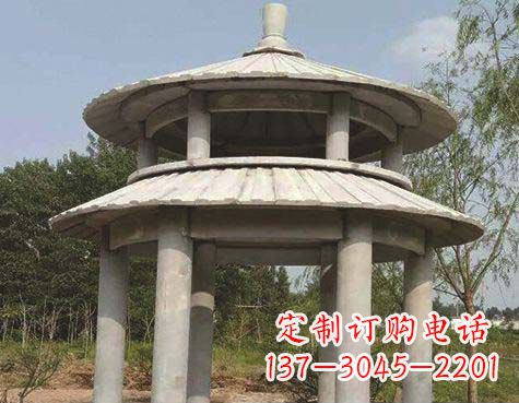 开封大理石双层圆顶凉亭石雕