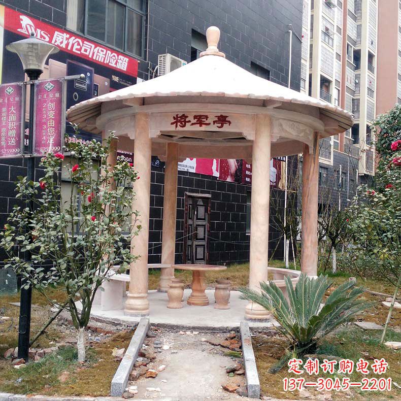 开封精美大理石凉亭雕塑