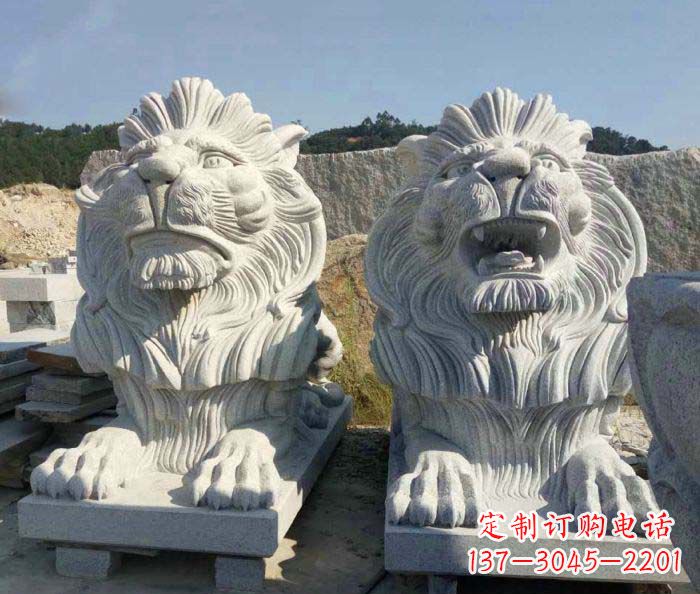 开封大理石西洋欧式石狮子雕塑