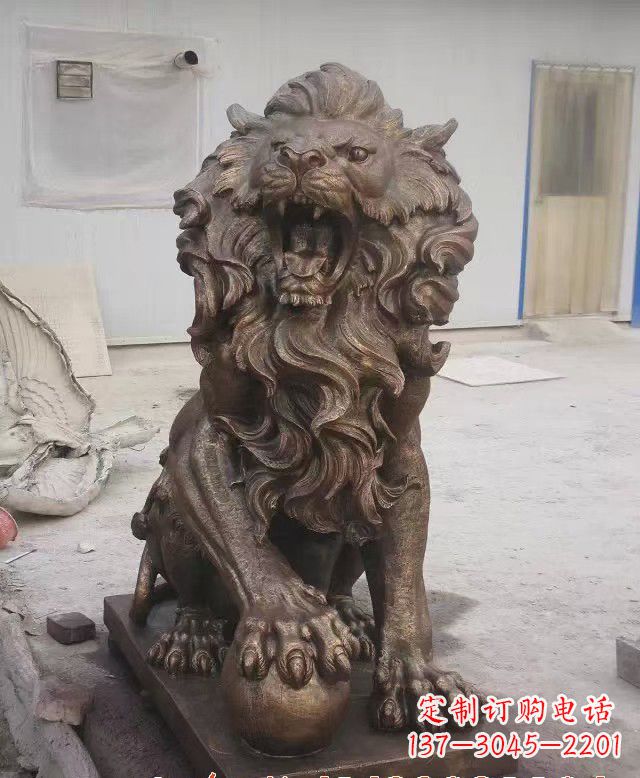 开封大理石狮子雕塑,演绎优雅狮子魅力