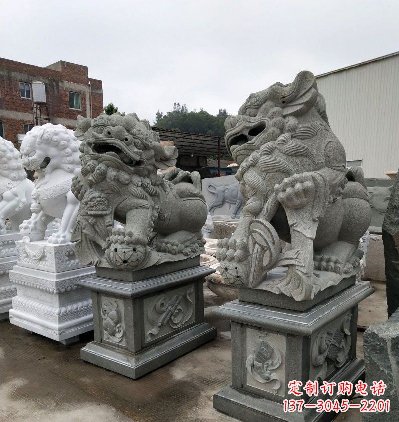 开封大理石南方狮子雕塑
