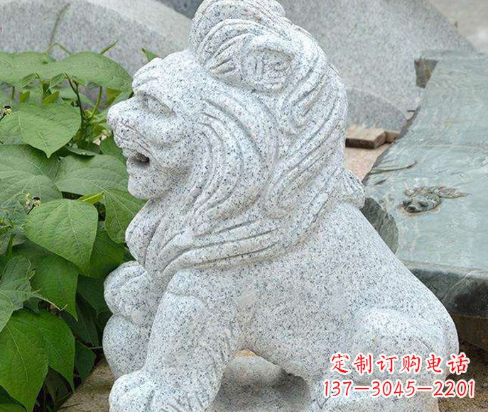 开封大理石小型狮子石雕