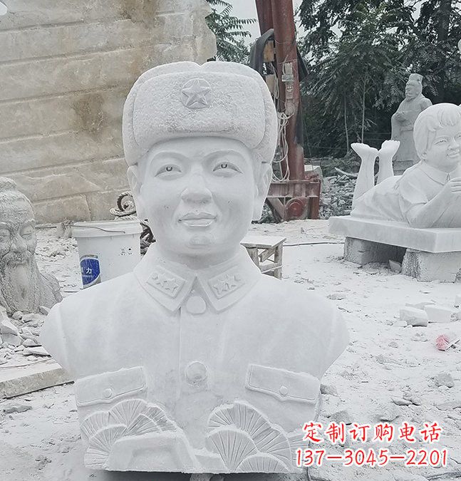 开封大理石校园雷锋头像雕塑