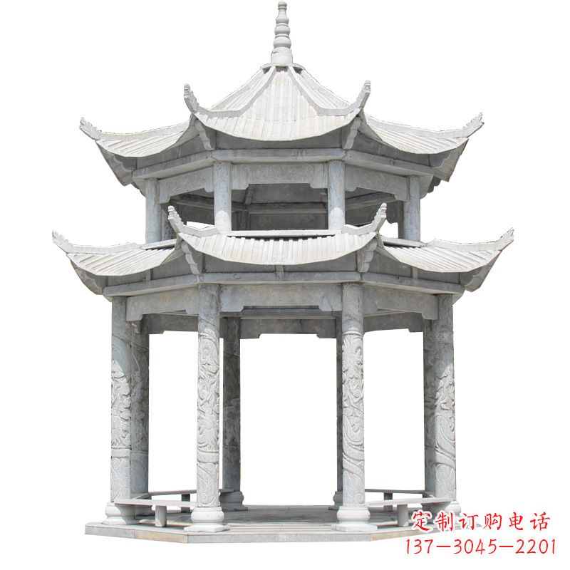 开封大理石古建凉亭雕塑