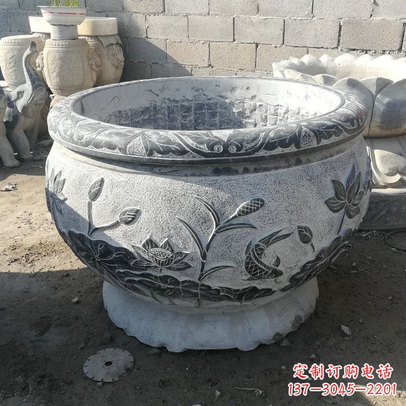 开封大理石水缸雕塑