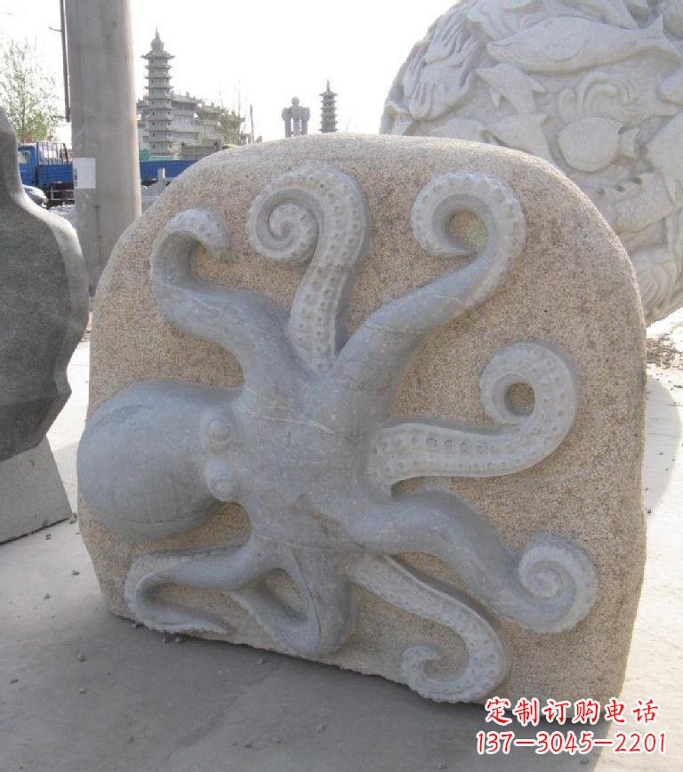 开封精美大理石章鱼雕塑