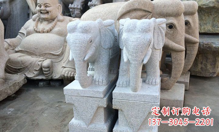 开封大理石大象雕塑 招财进宝