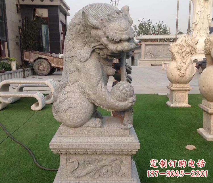 开封大理石镇宅独角兽雕塑