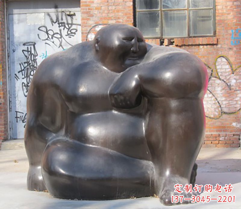 开封铜雕大胖子男人雕塑