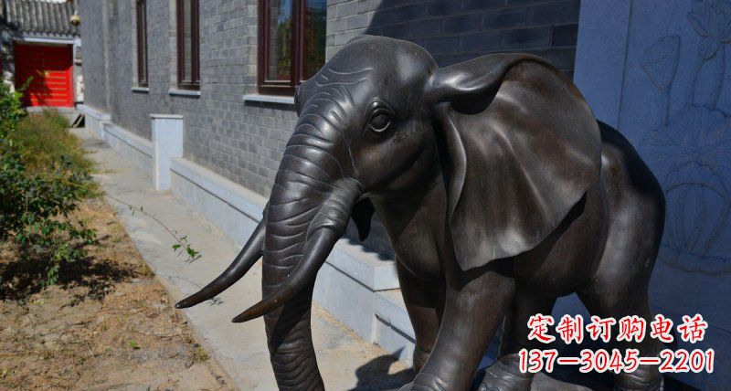 开封大象动物铜雕 (2)