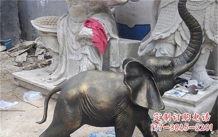 开封精美大象铜雕