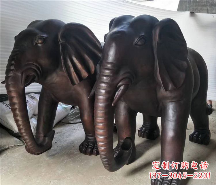 开封优雅精美的铜制大象雕塑