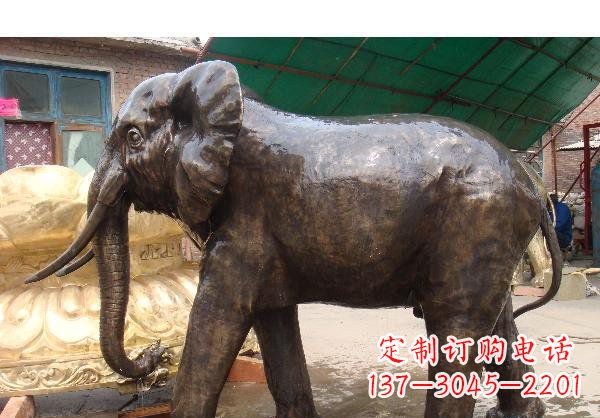 开封精美大象铜雕塑