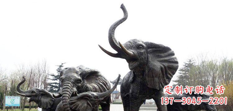 开封大象群铜雕景观