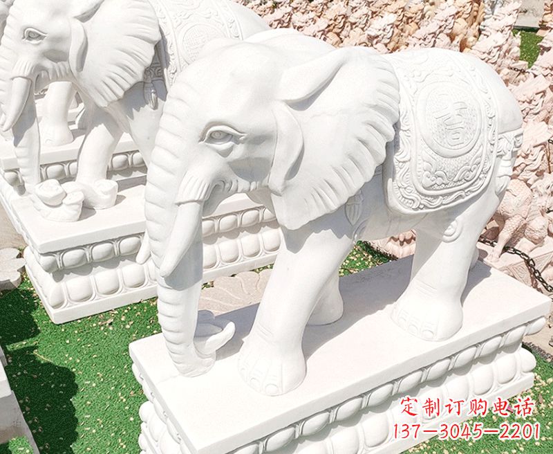 开封精美工艺 大象石雕雕塑