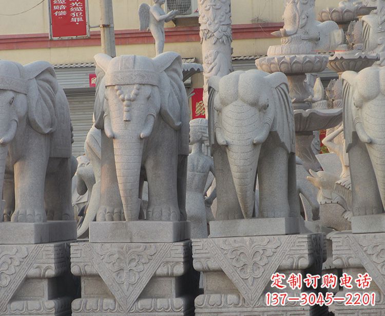 开封大象石柱雕塑