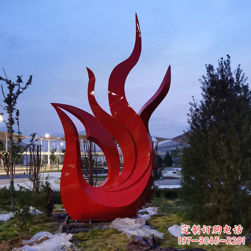 开封大型不锈钢几何凤凰,广场公园城市标志性动物雕塑