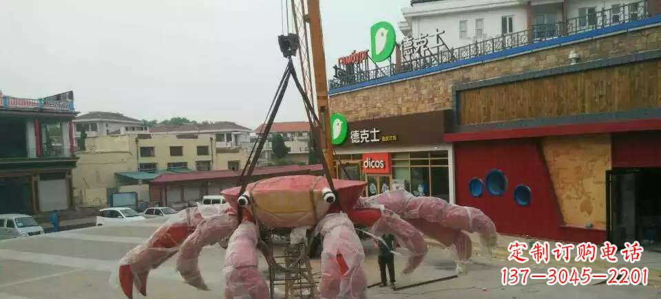 开封11英寸不锈钢螃蟹雕塑