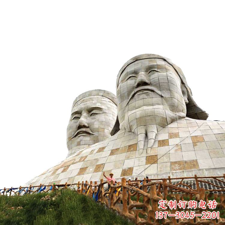开封大型成吉思汗石雕头像景观雕塑