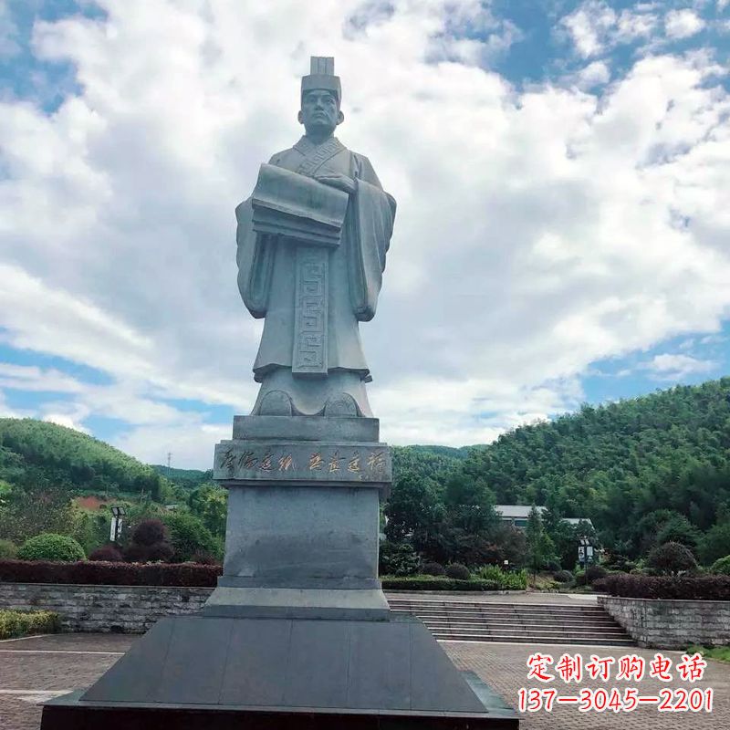 开封大型蔡伦石雕像-景区广场历史文化名人雕塑