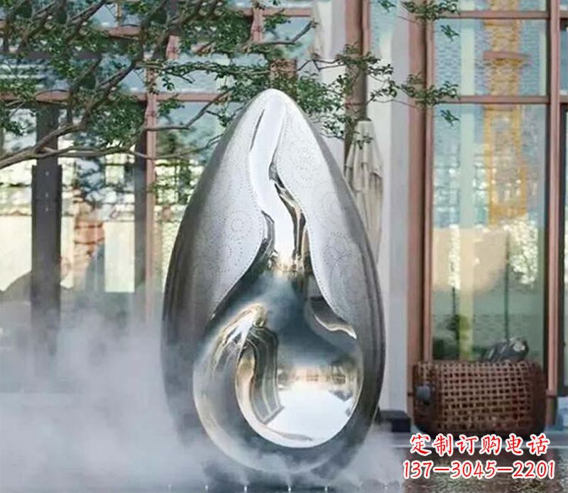 开封大型创意水滴公园景观雕塑