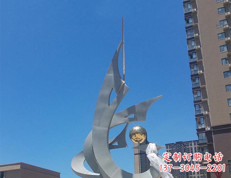 开封大型创意景观凤凰广场景观不锈钢雕塑