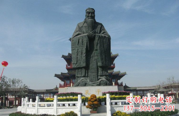 开封大型锻铜孔子雕像,非凡之美