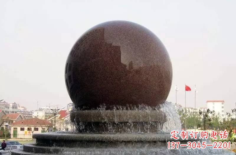 开封大型风水球喷泉石雕
