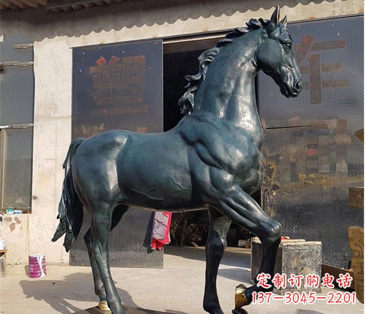 开封大型公园铸铜马雕塑 (2)