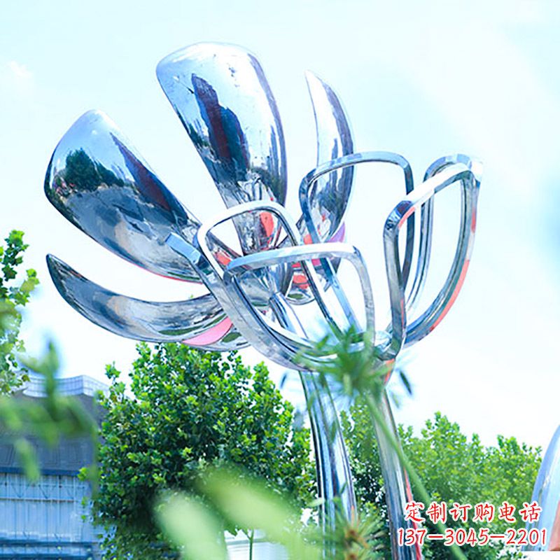 开封精美不锈钢玫瑰雕塑