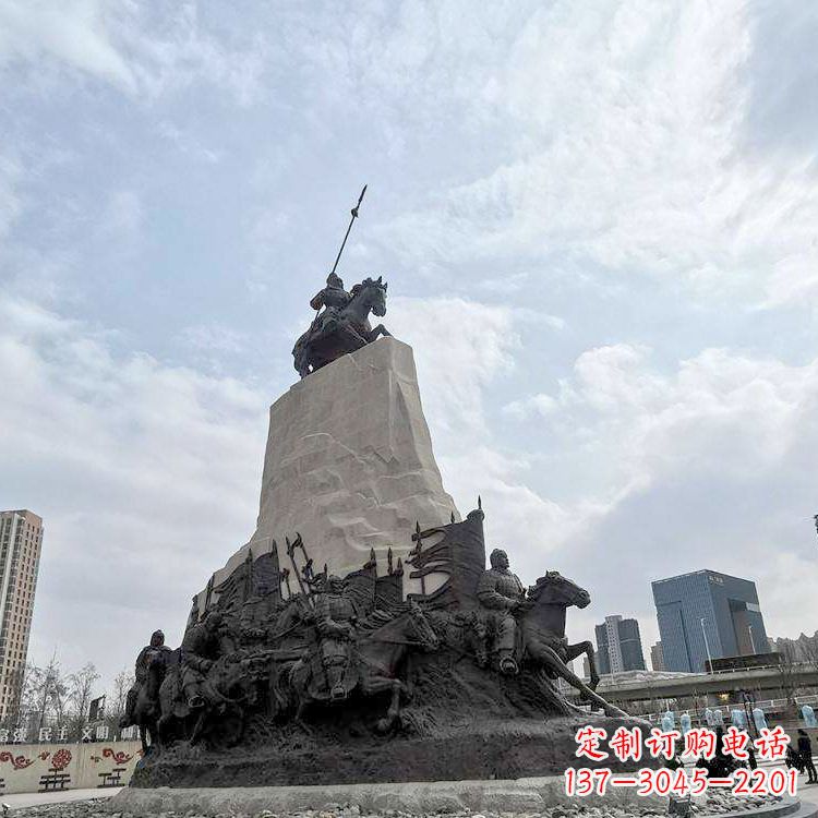 开封精美西汉名将石雕像——荣耀霍去病