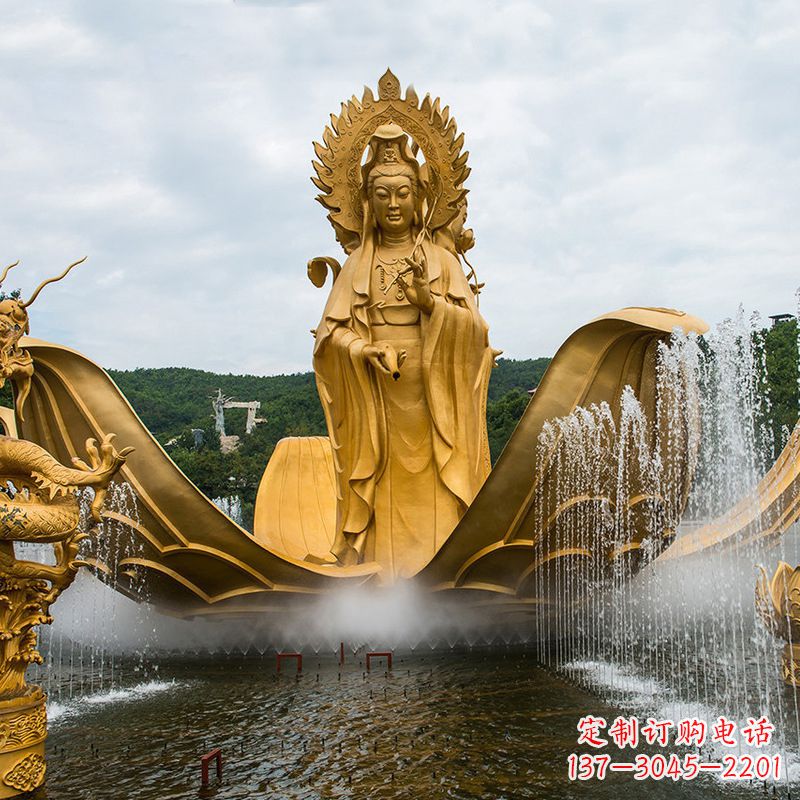 开封大型观音铜雕景观雕塑