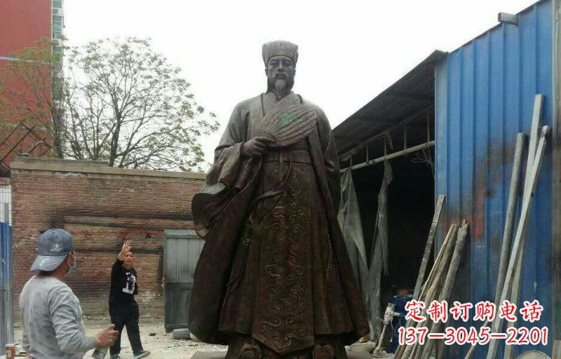开封典雅大型立式诸葛亮铜雕