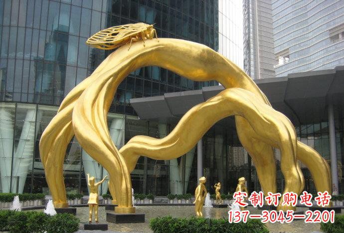开封大型树枝铜雕艺术景观