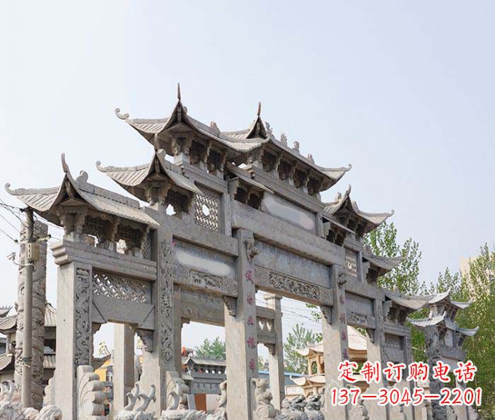 开封特大型五门石雕牌楼