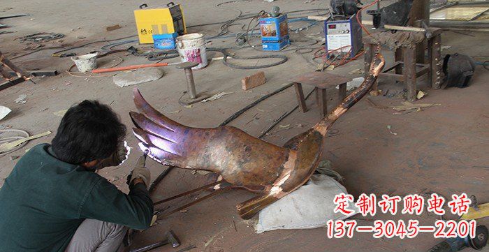 开封大雁公园动物铜雕