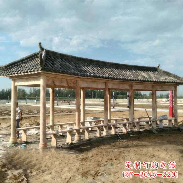 开封华丽精美的瓦石长廊雕塑