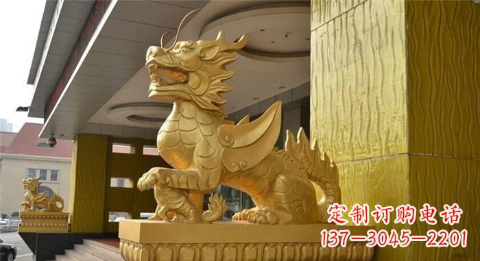 开封精美麒麟铜雕,展现神秘之美