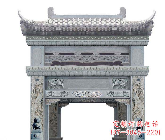 开封精美石雕牌坊雕塑