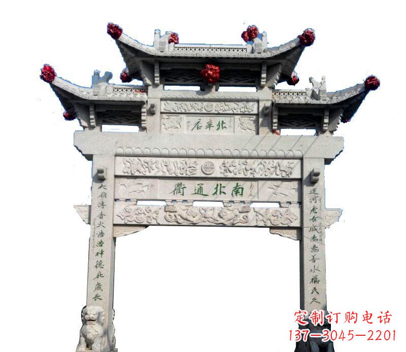 开封精美石牌坊雕塑