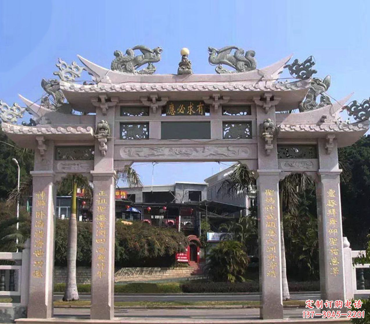 开封精美石雕牌坊雕塑——传承文化的艺术精品