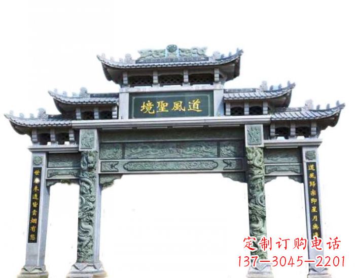 开封精美石雕牌坊雕塑,为贵客营造至尊荣耀