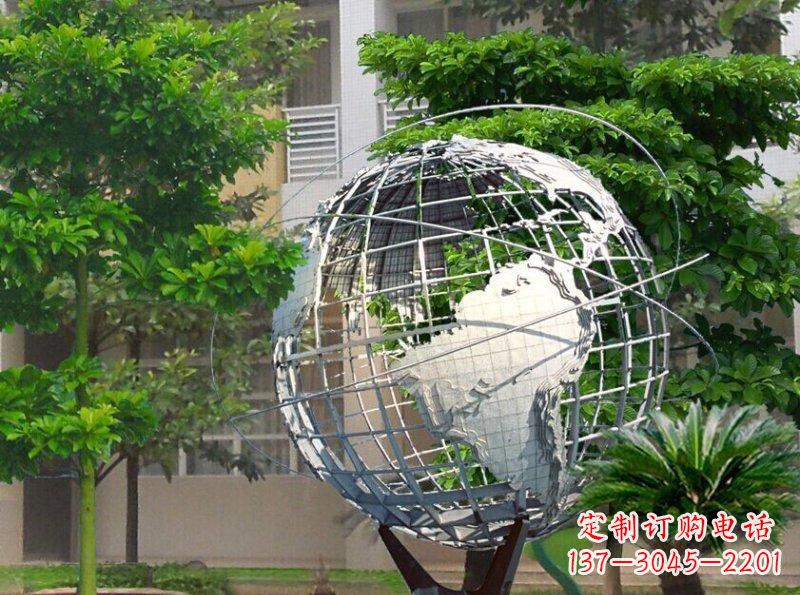 开封精美装饰的不锈钢地球雕塑