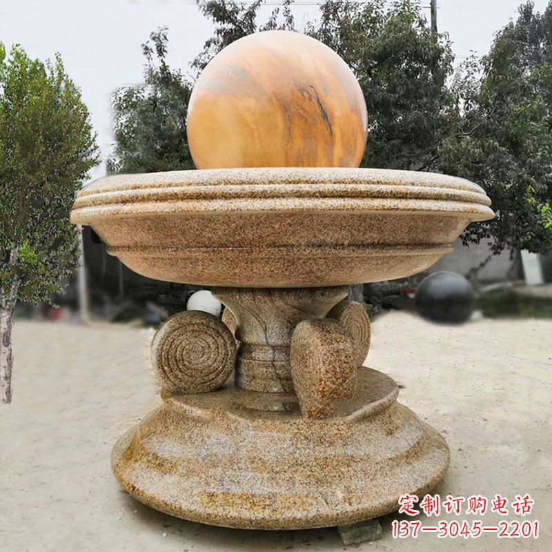 开封中领雕塑最具创意的电动风水球雕塑