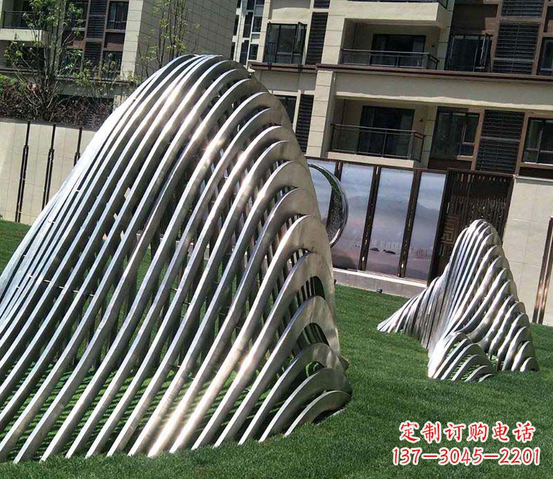 开封电镀不锈钢艺术假山雕塑