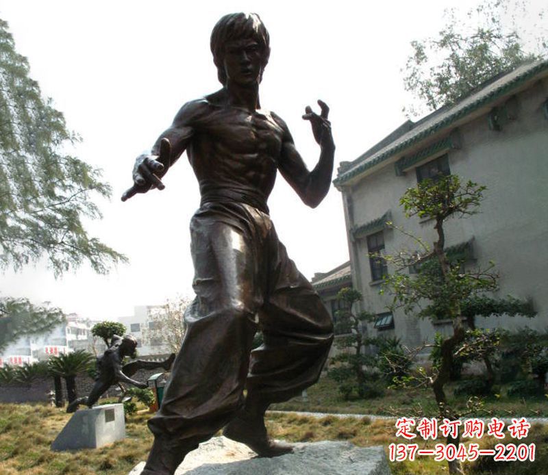 开封电影名人李小龙铜雕