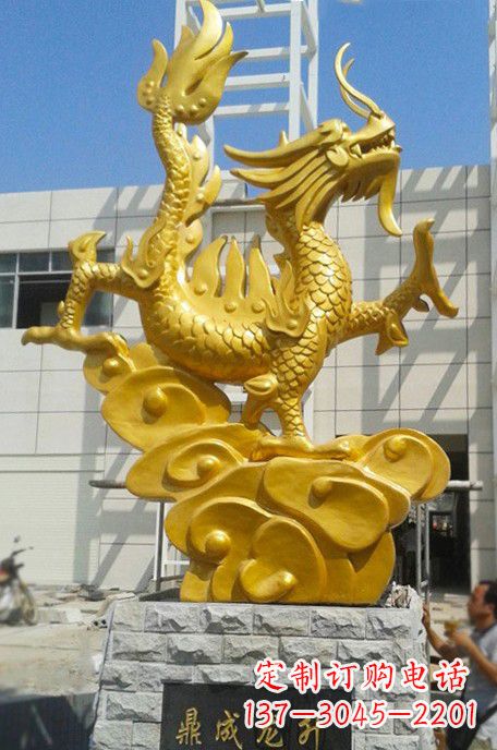 开封鼎成龙升铜雕塑