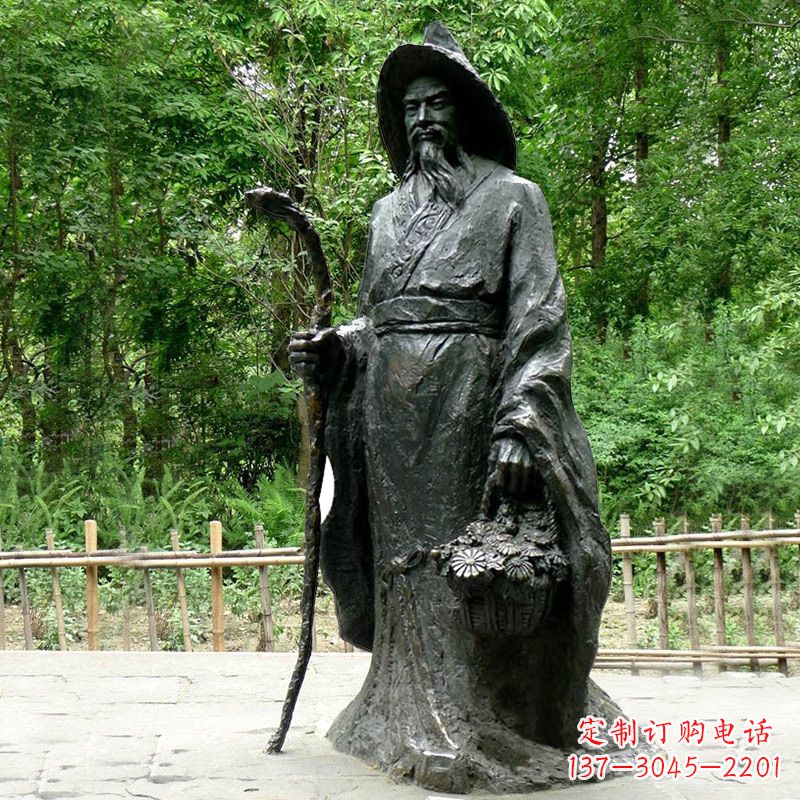开封精致历史名人陶渊明雕像